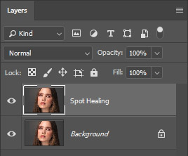 skin smoothing photoshop with high pass filter create a spot healing layer