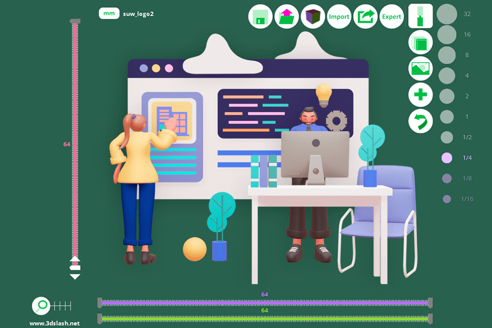 slash interface 3d printing software