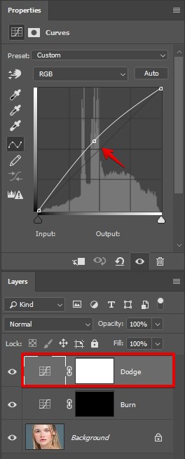 smooth skin photoshop with dodge and burn create dodge layer