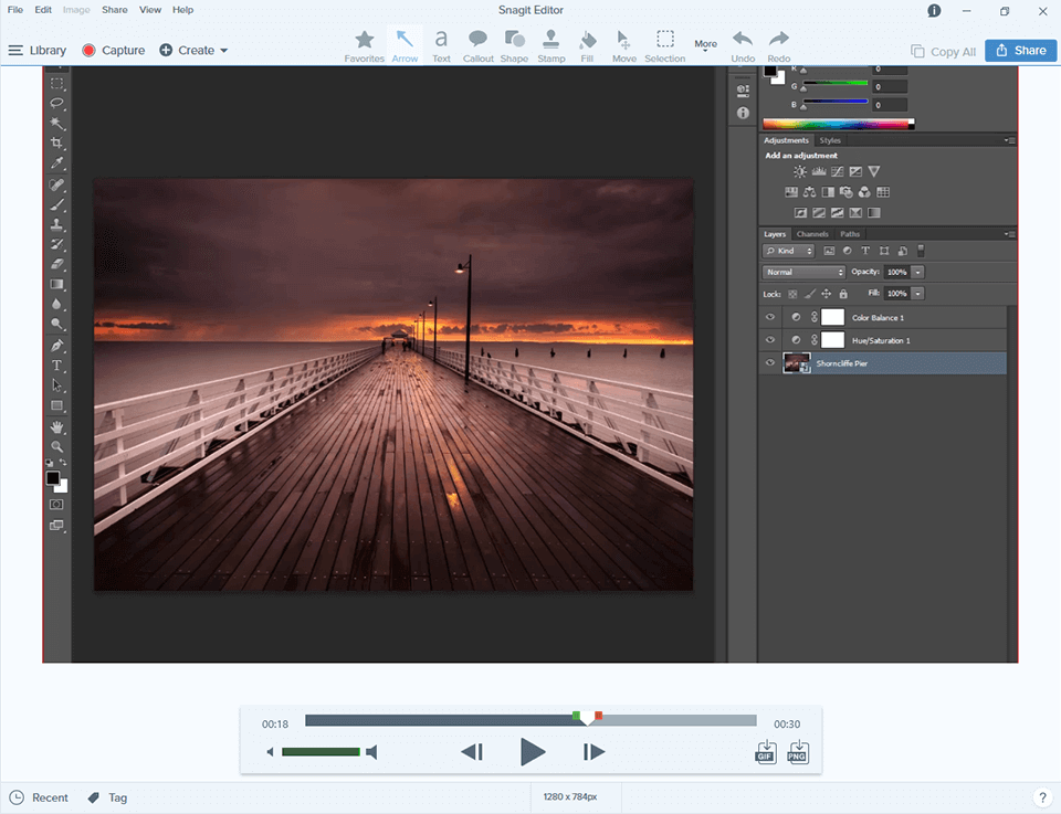 snagit snipping tool for mac interface