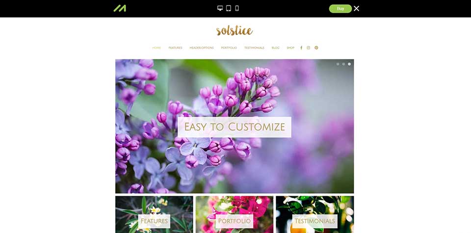 solstice wordpress theme