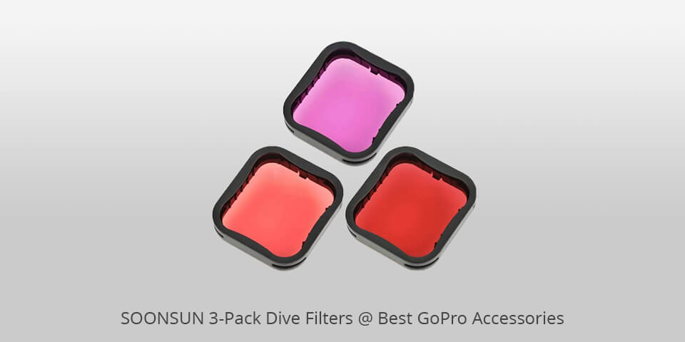 soonsun 3-pack dive filters best gopro accessories 