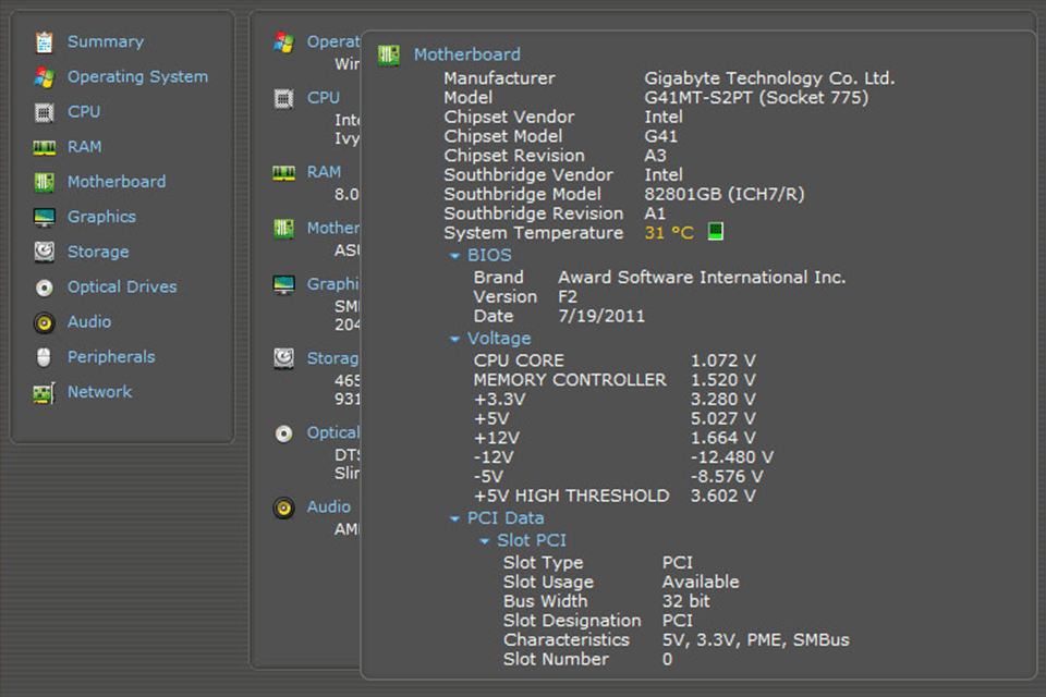 speccy download interface
