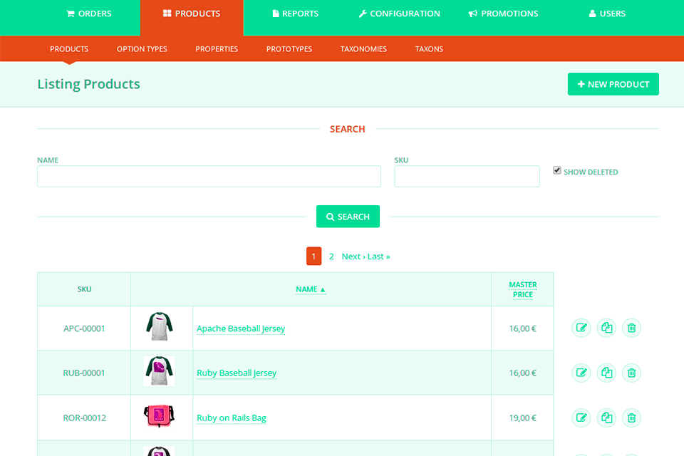 spree commerce open source ecommerce platform interface