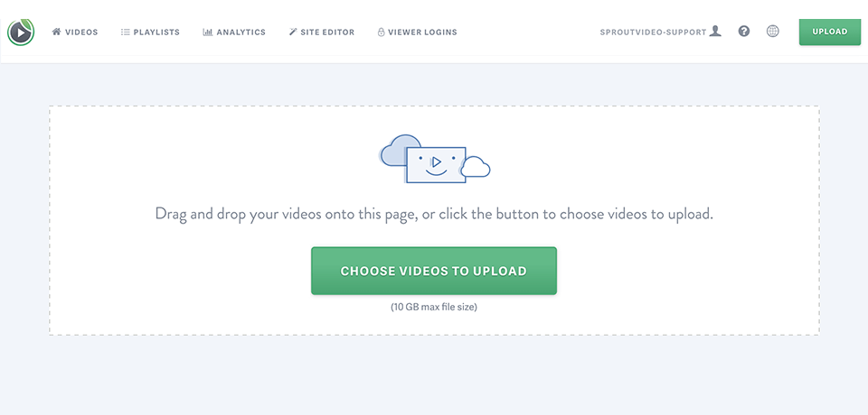 sproutvideo interface