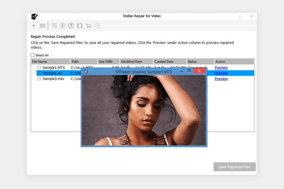 stellar video repair mov files