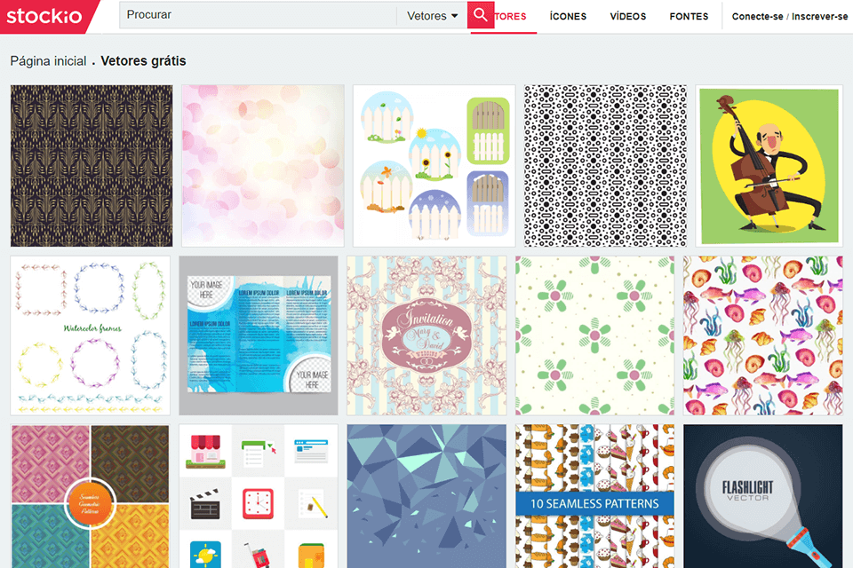 stockio melhor interface de sites de vetores gratis