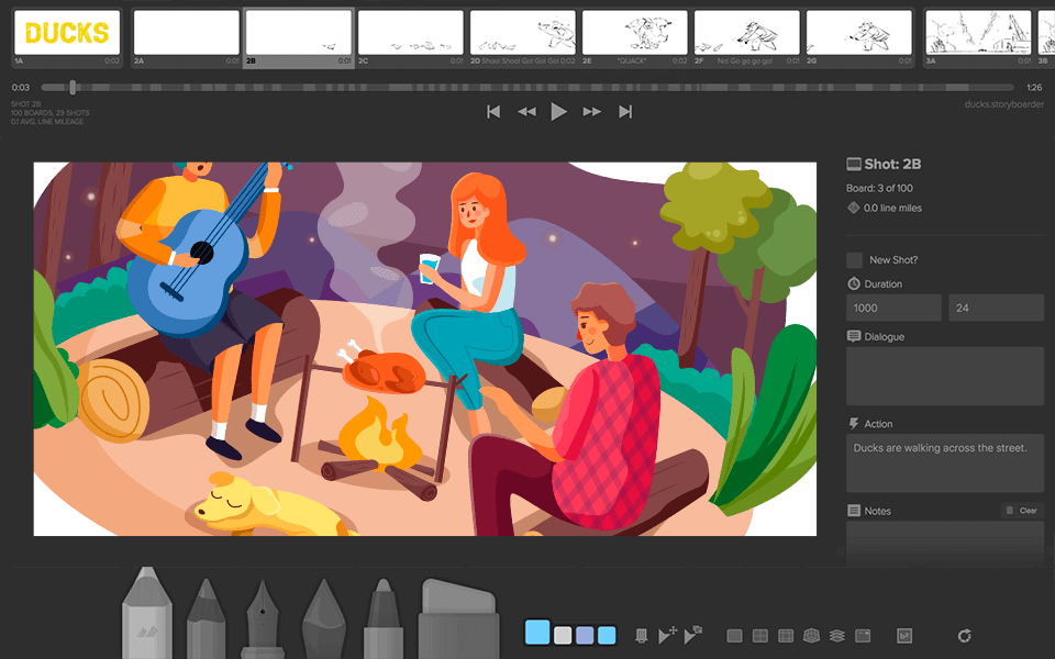 storyboarder software interface