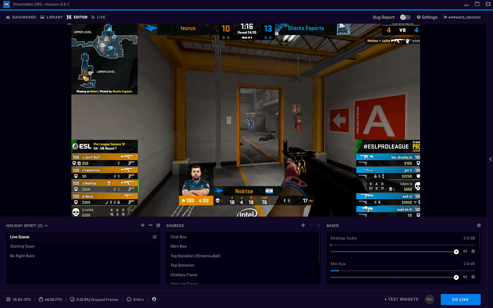 streamlabs obs twitch streaming software