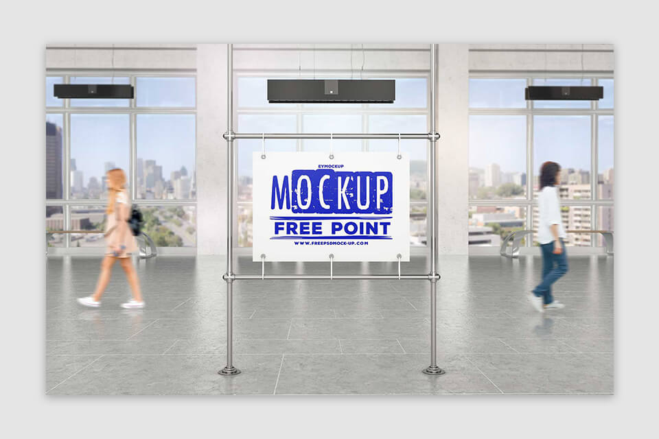 subway station poster mockup