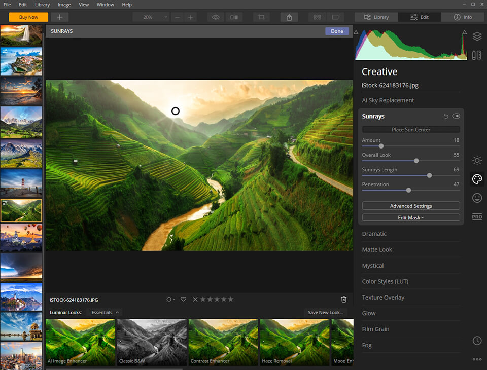 luminar smart tone filter