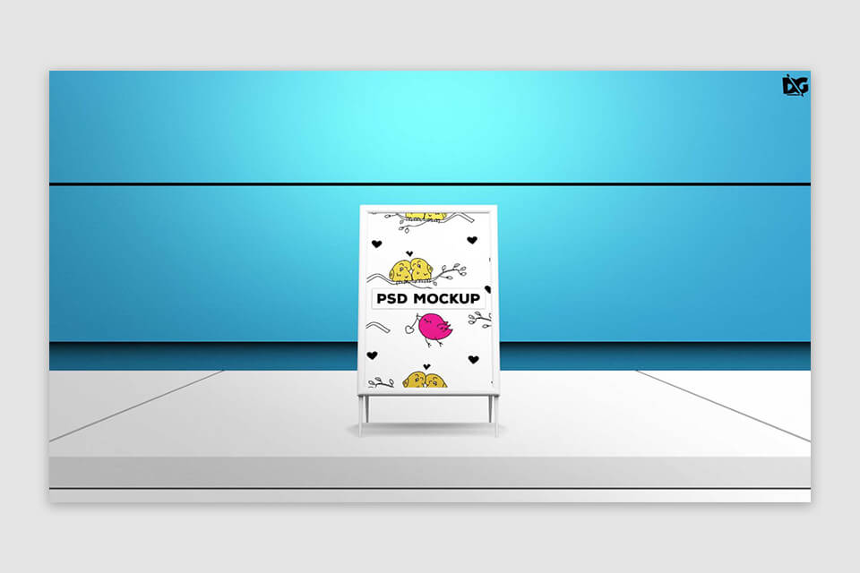 table tent poster mockup