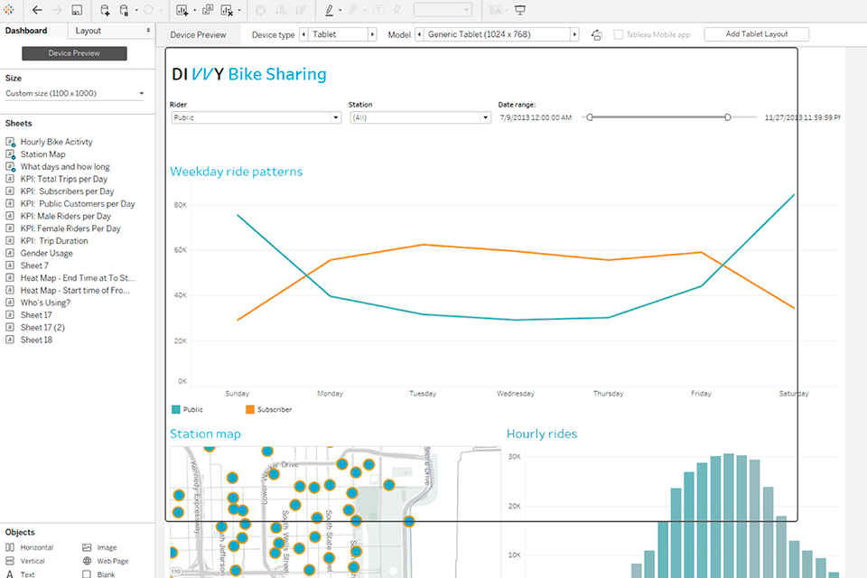 tableau-data visualization tools interface