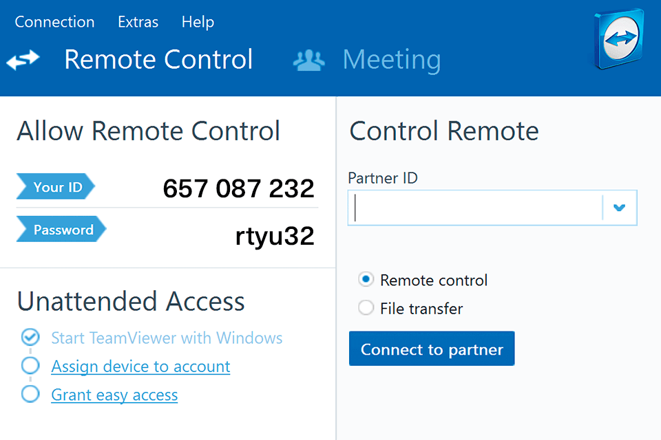 teamviewer vnc software interface