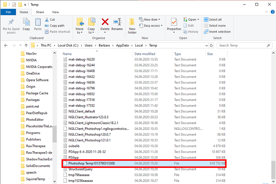 temporary files deleting photoshop scratch disk full
