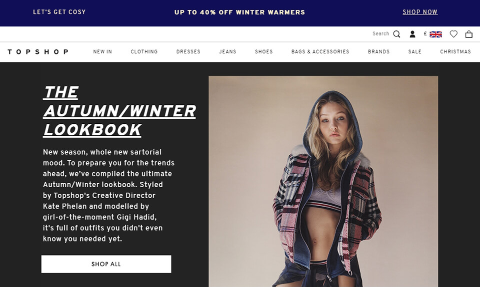 topshop digital lookbook