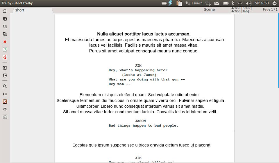 trelby interface adobe story alternative