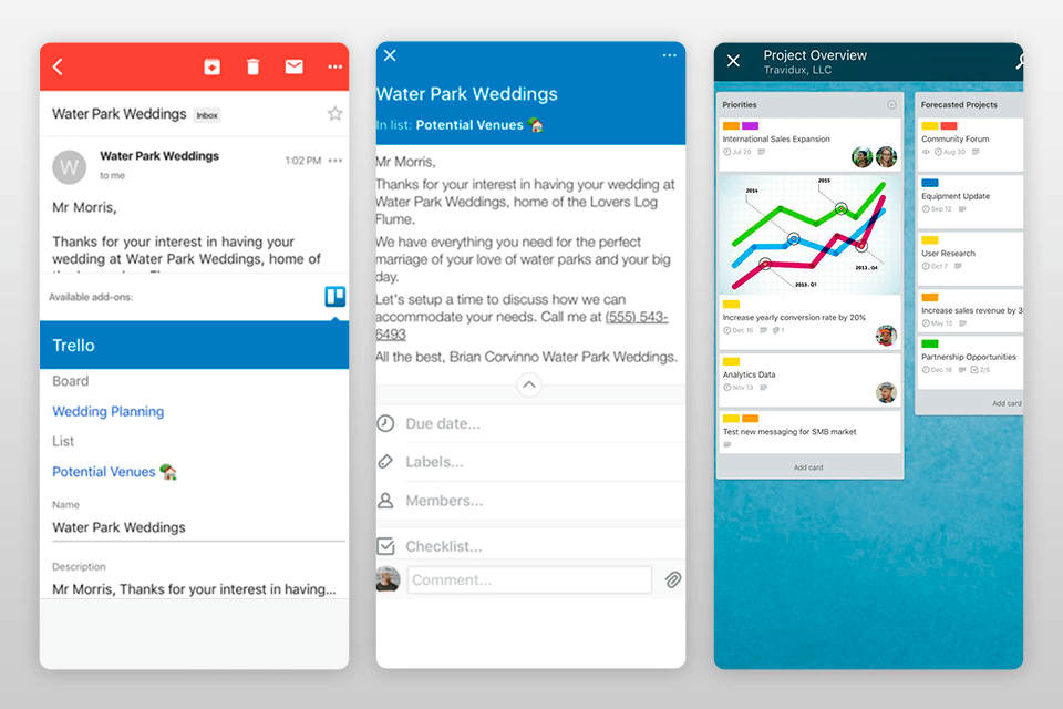 trello student planner app interface