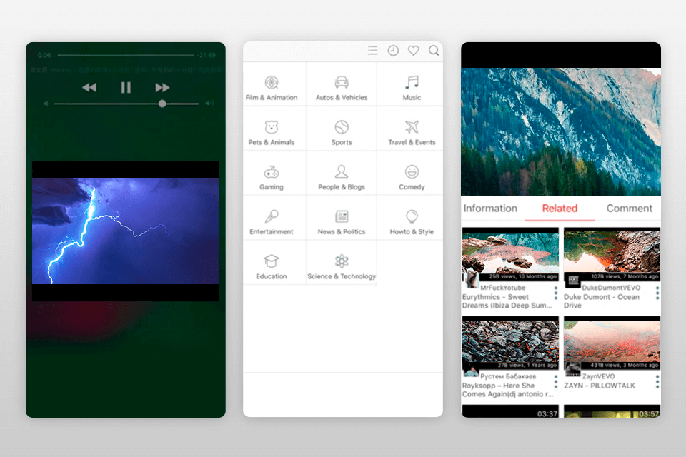 tube master youtube app for iphone interface