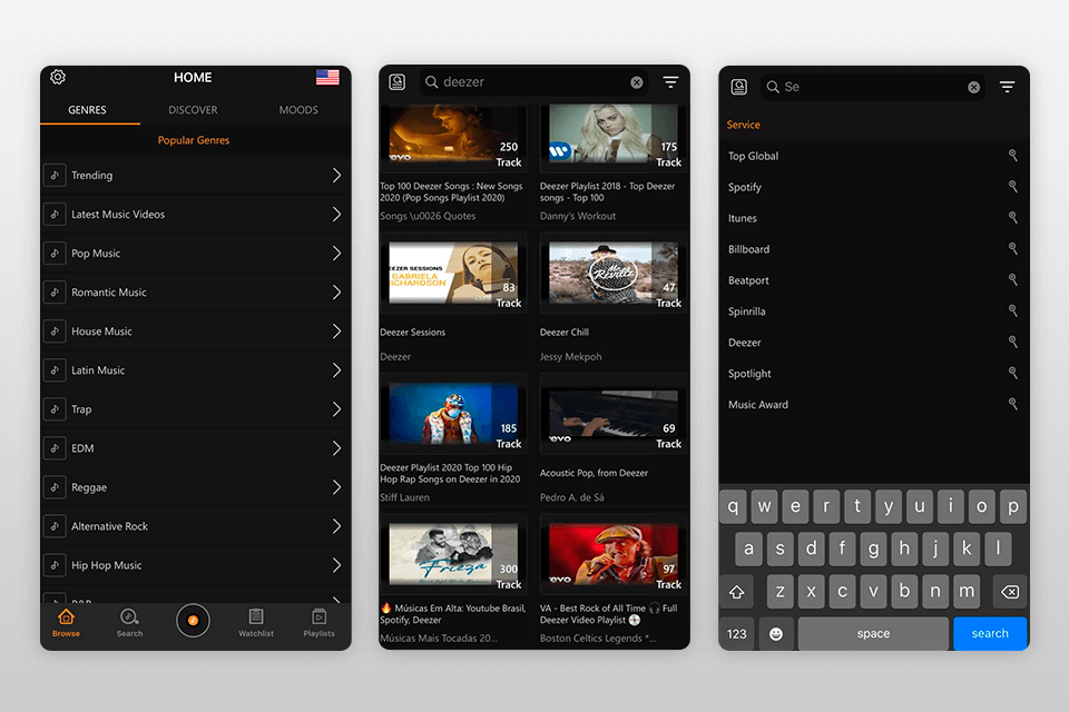 tubex youtube app for iphone interface