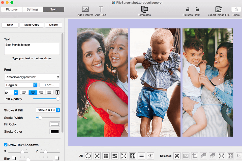 turbocollage app for mac interface