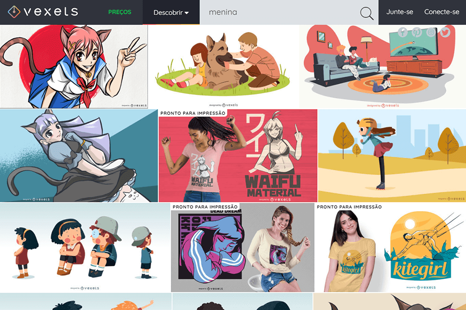 vexels melhor interface de sites de vetores gratis