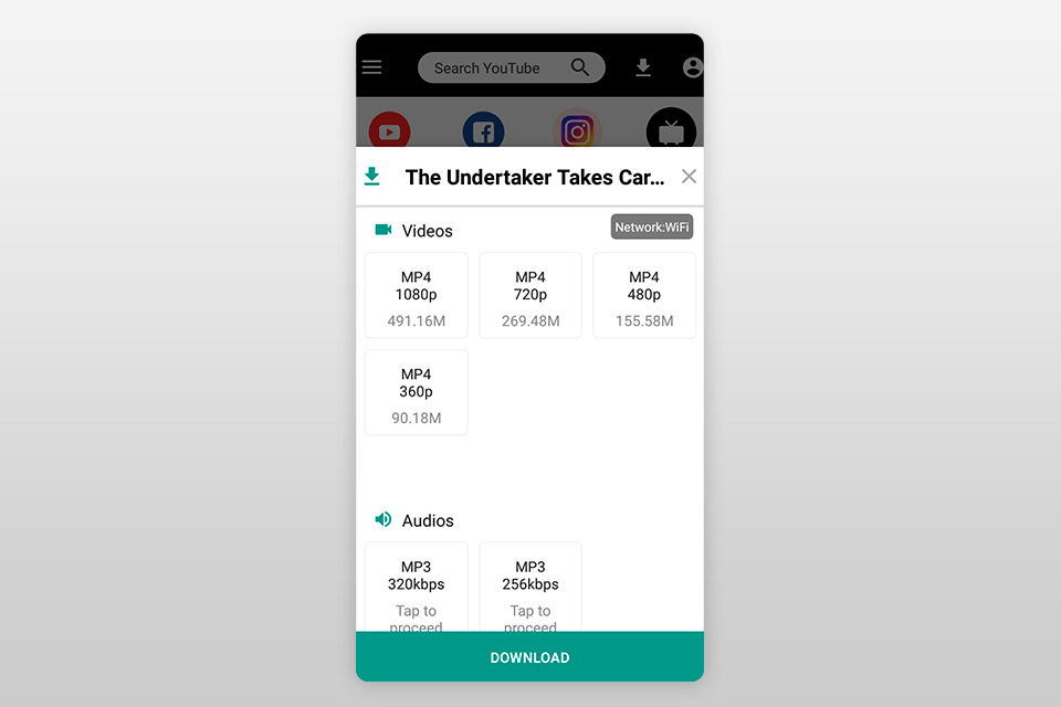 vidpaw app youtube and music downloader for android interface