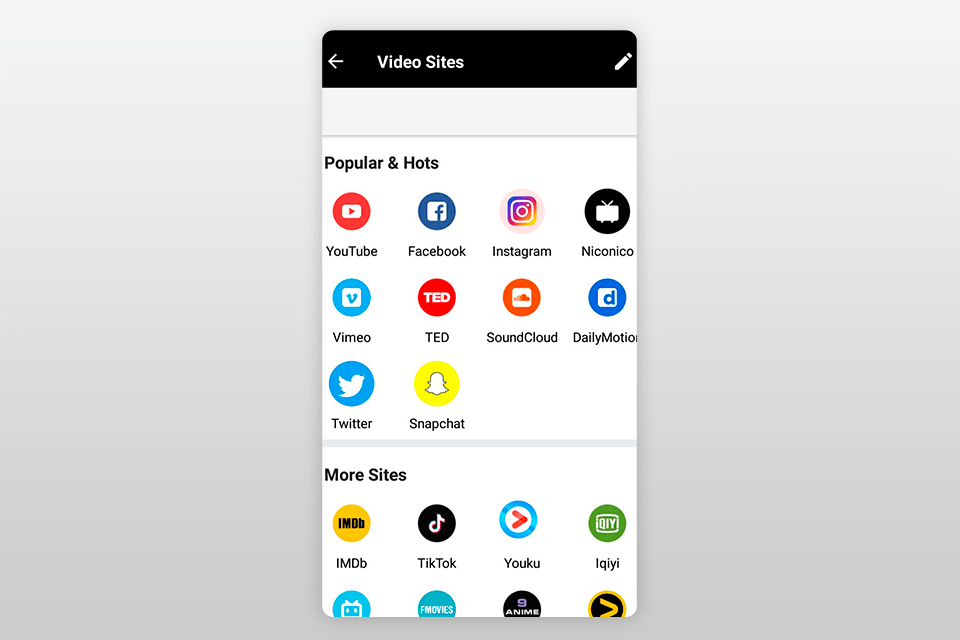vidpaw app youtube and music downloader for android interface site support