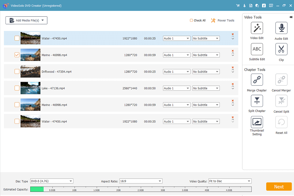 vidpaw burnanydvd interface
