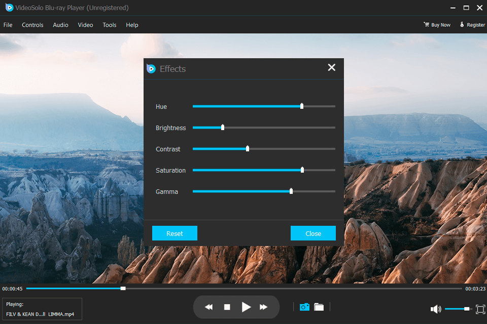 vidpaw playanyblu-ray review customize the video effects