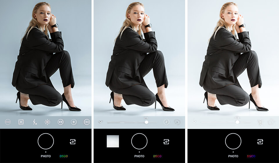 vsco iphone camera app interface