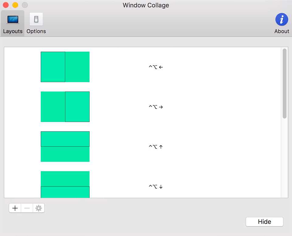 window collage minicreo software interface