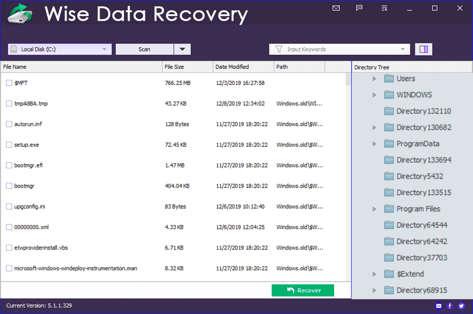 wise data recovery android data recovery software interface