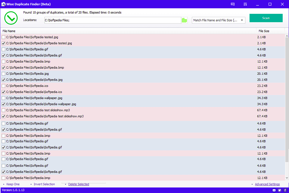wise interface duplicate file finder for windows 10