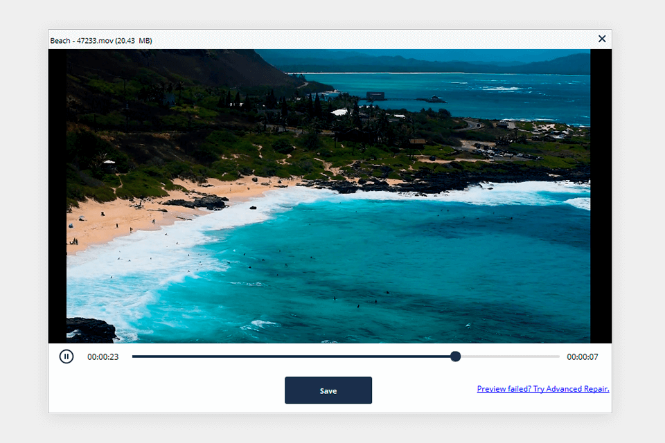 wondershare video repair mov files