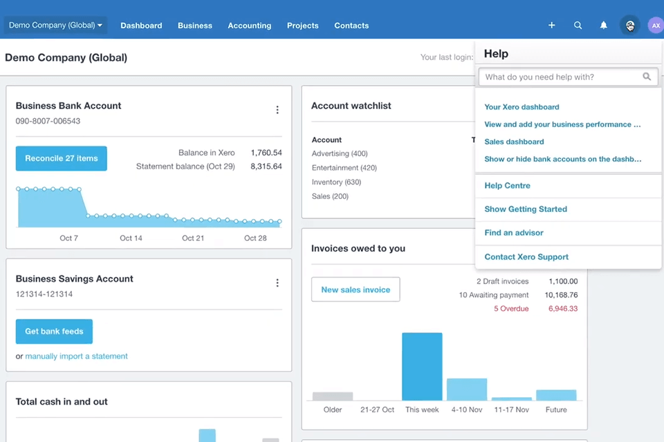 xero invoice software for mac interface