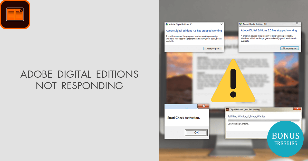 Adobe Digital Editions Not Responding How to Solve