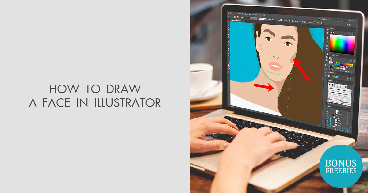 How to Draw a Face in Illustrator Easy Tutorial