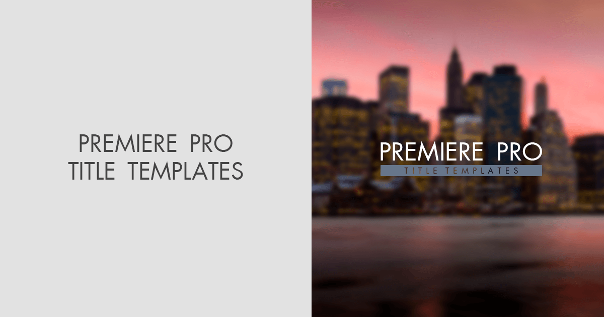 free premiere title templates