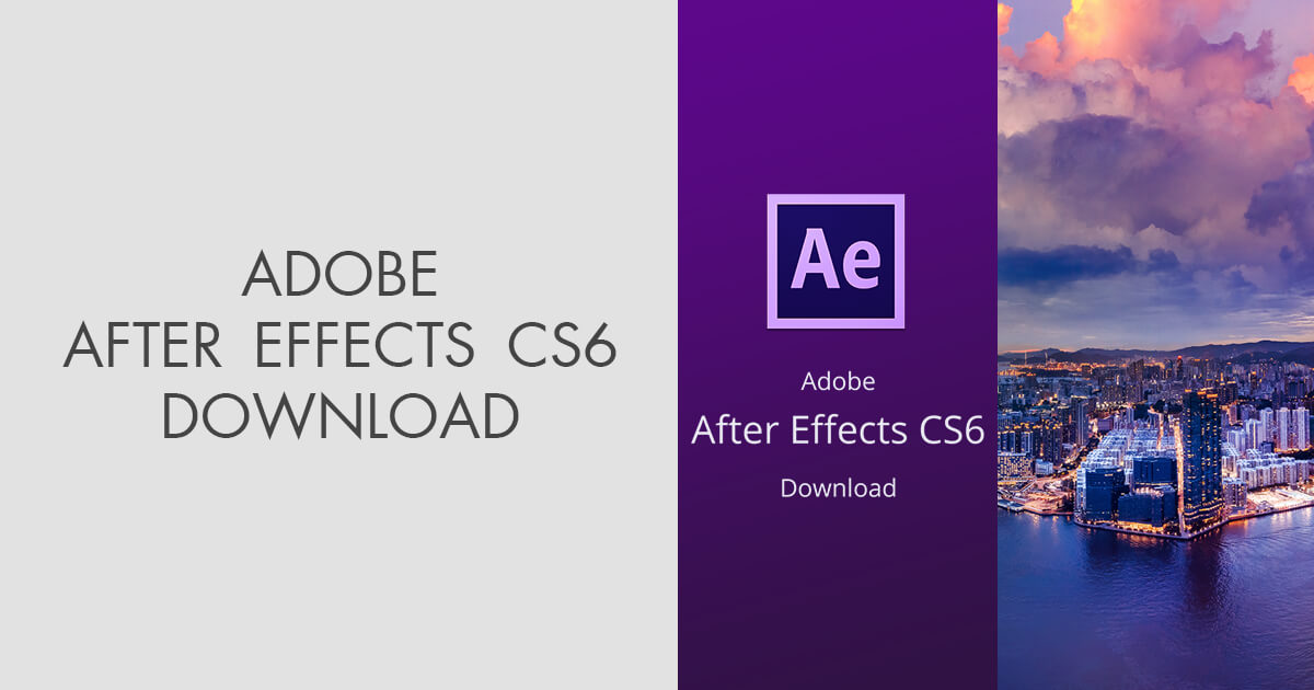 adobe after effects cs6 compressed download