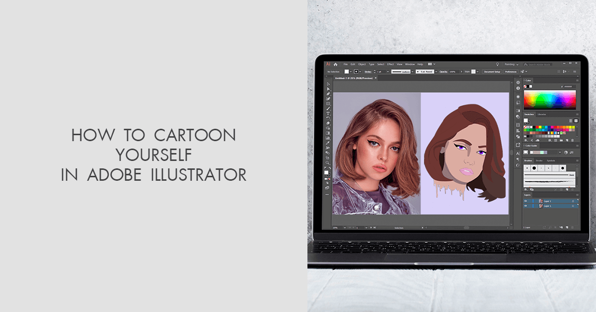 How To Cartoon Yourself In Adobe Illustrator Step By Step Tutorial