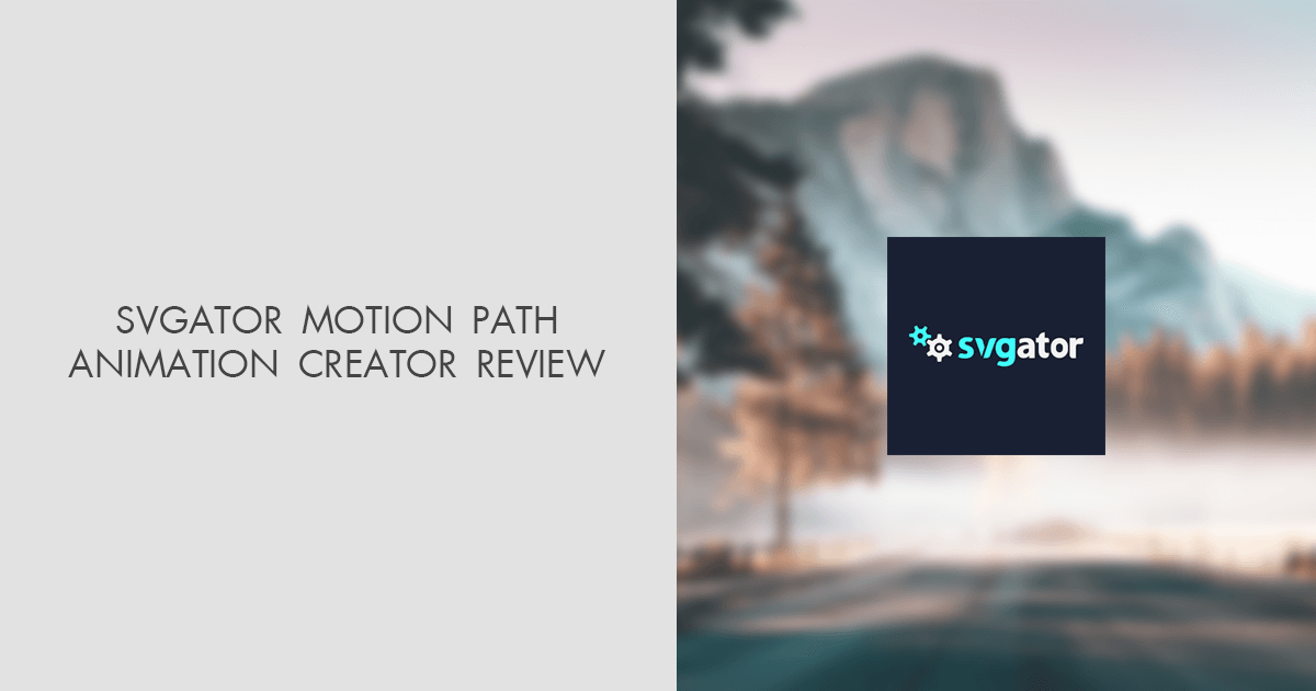 SVGator Motion Path Animation Creator Review 2024