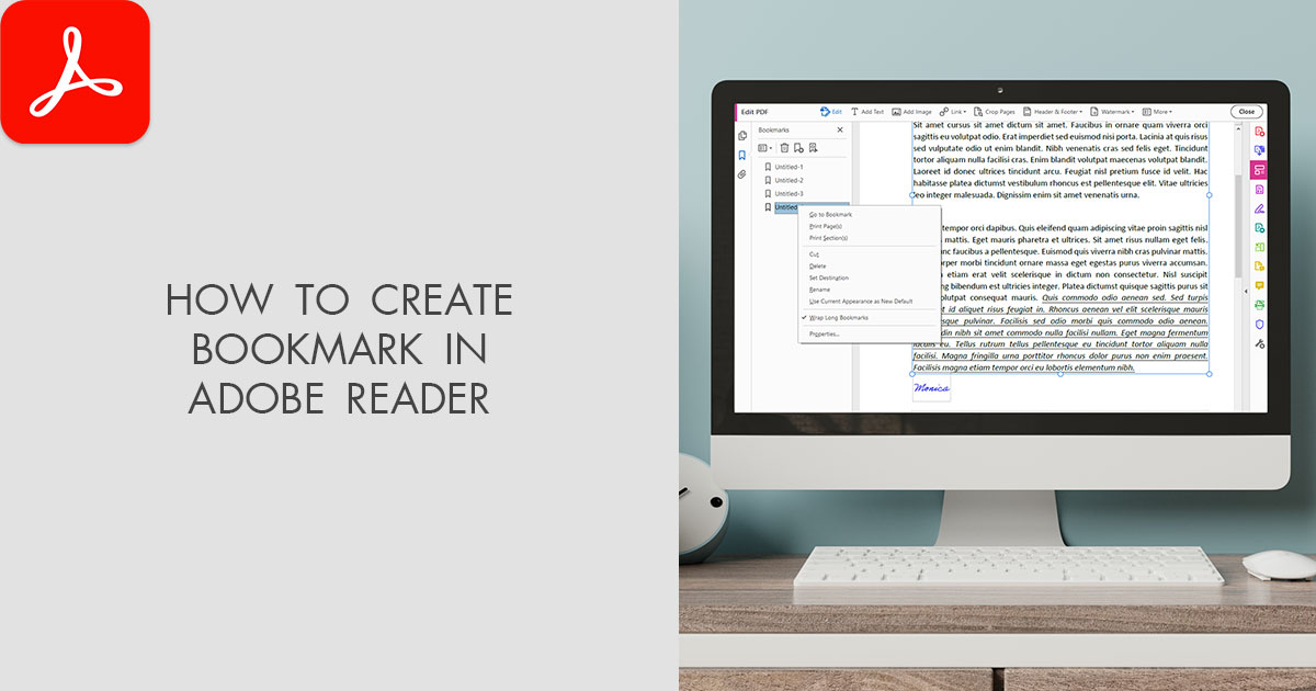 How to Create Bookmark in Adobe Reader Simple Method