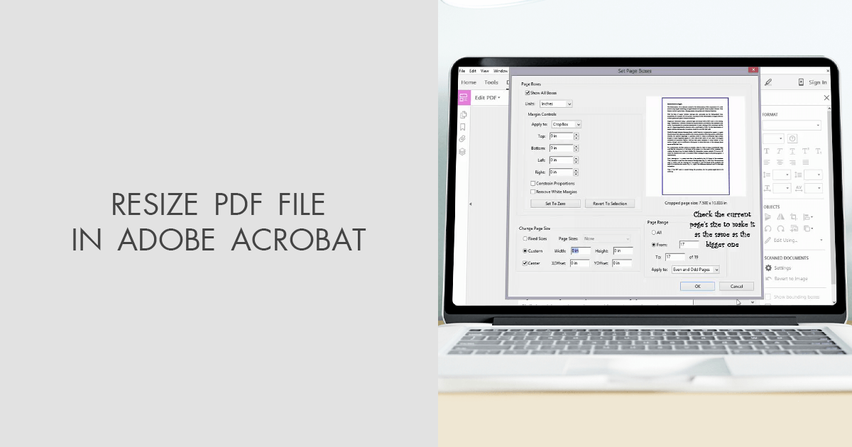 How To Resize Pdf File In Adobe Acrobat Tutorial Faq