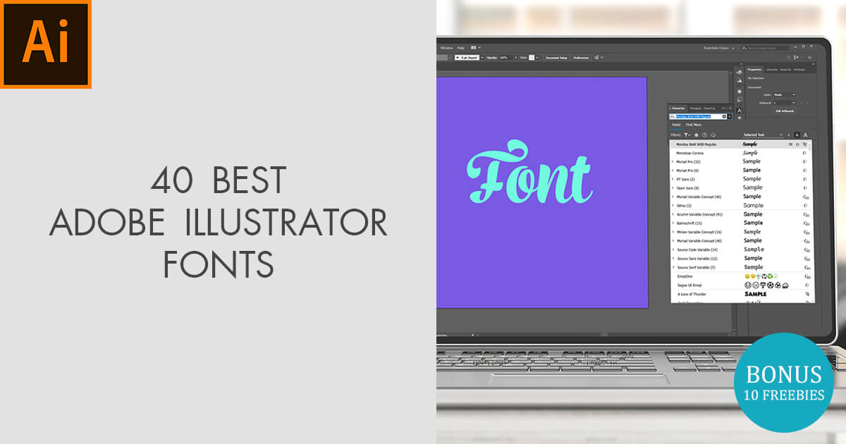 free fonts download for adobe illustrator