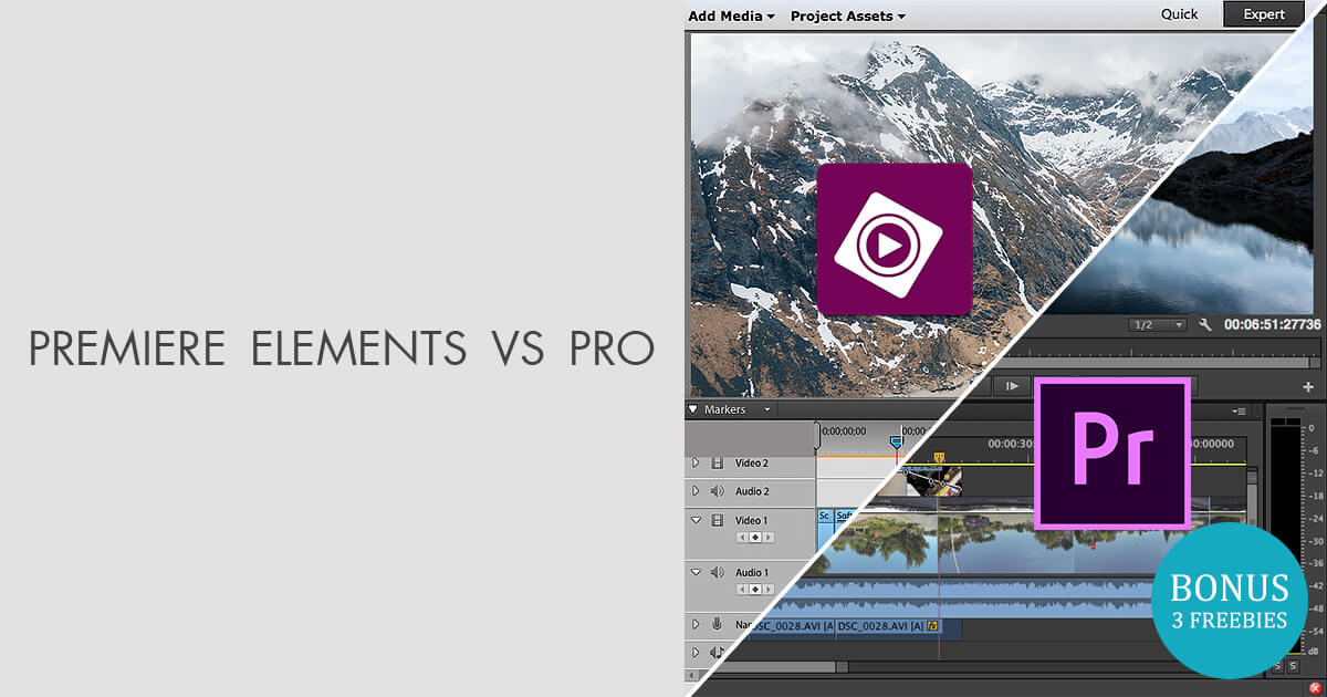 Difference between premiere pro best sale and elements