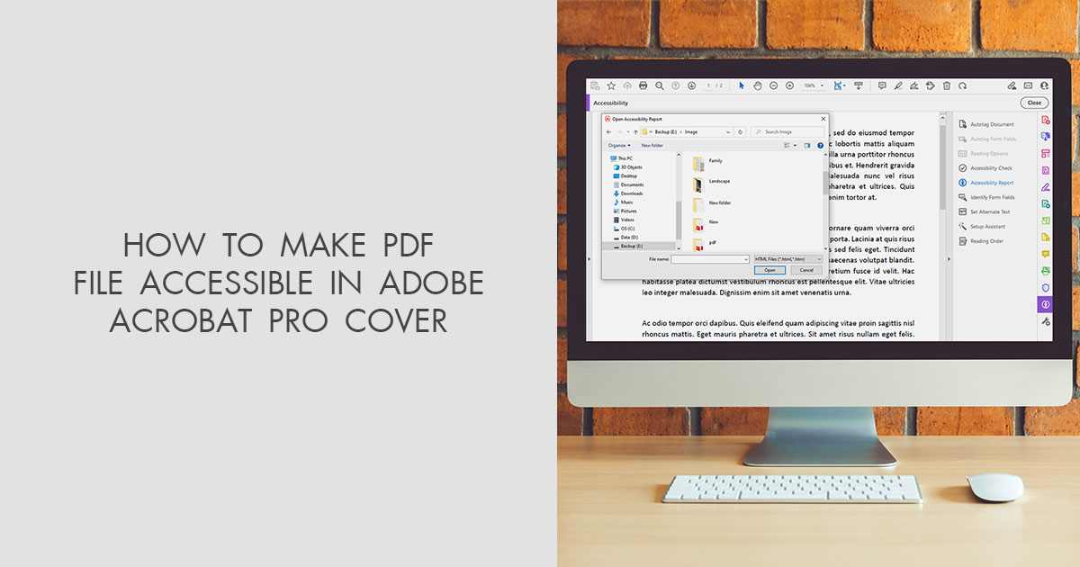 How to Make PDF File Accessible in Adobe Acrobat Pro