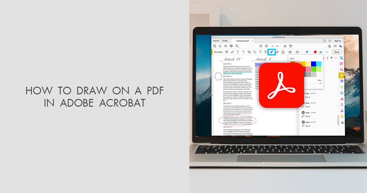 How to Draw on a PDF in Adobe Acrobat StepbyStep Tutorial