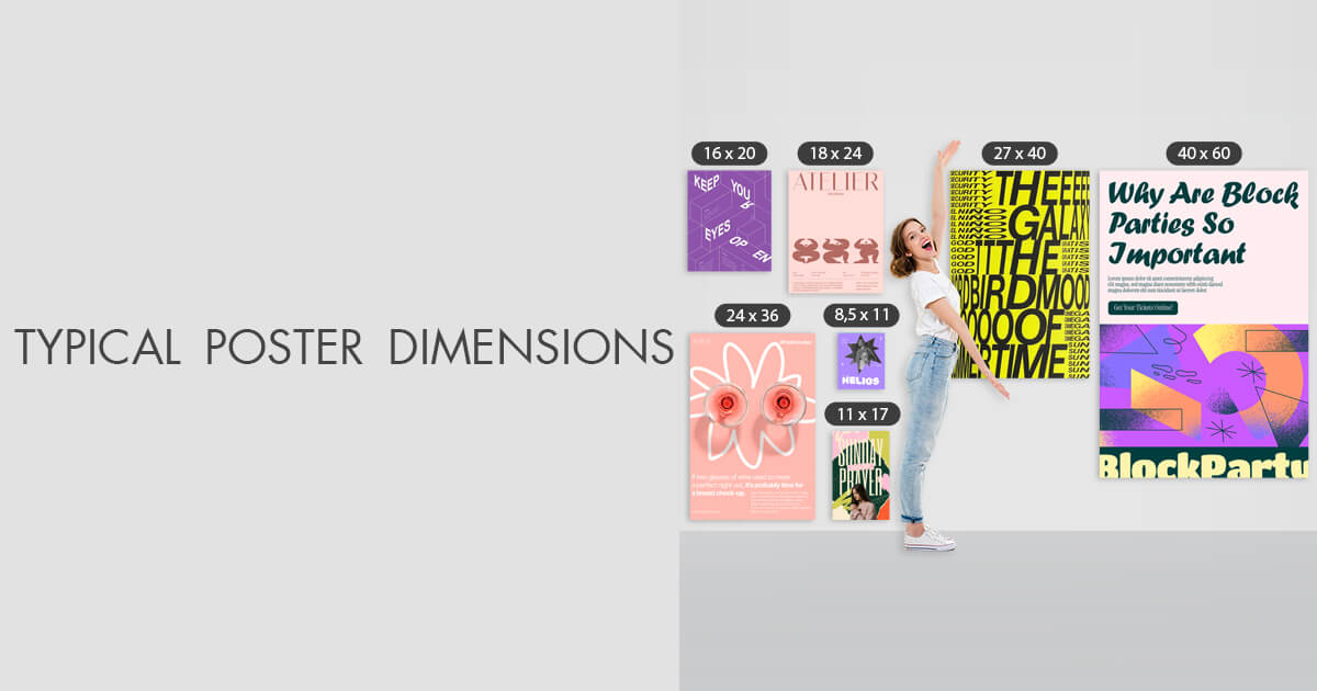 Typical Poster Dimensions By Usage