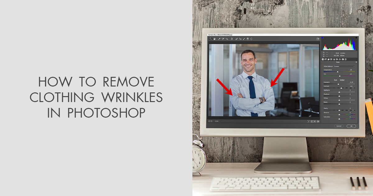 How to Remove Clothing Wrinkles in Photoshop Tutorial